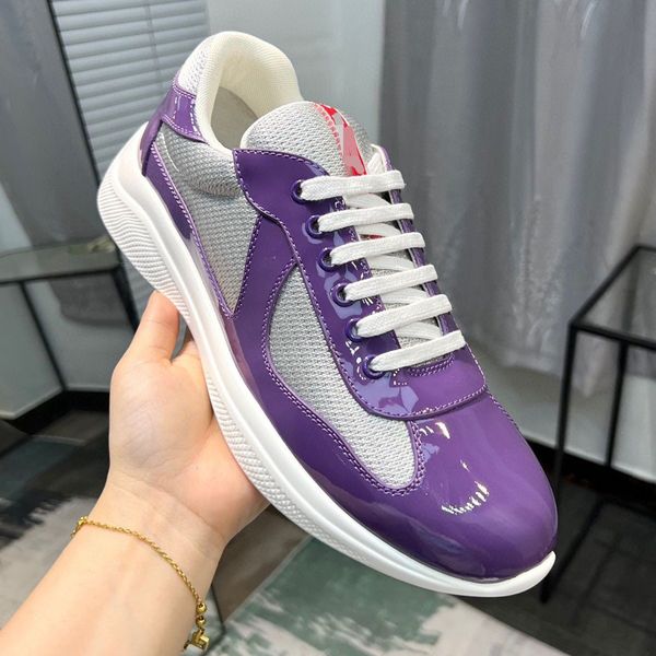 Chaussures de sport de marque America Cup Sneaker Sports Bike Style sportif Tissu Nylon Baskets d'extérieur Hommes Appartements de marche Semelles basses en caoutchouc Photo en direct 38-46