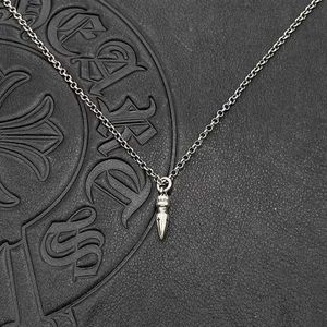 Merk CH Trendy Crooker Small Bullet Necklace for Men and Dames Hip Hop Small Pendant Classic Sweater Chain