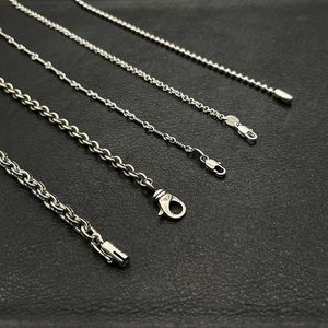 Merk CH Trendy Croquet Single Chain Hip Hop Sweater Chain Dikke letterketen Kruisketen Dunne Pearl Chain Round Bead Chain