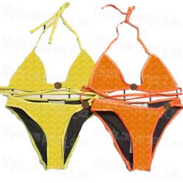 Brand Chain Bikinis Letters Bra Sexy Sexy Beach Brieds Briefs de maillot de bain Luxury Summer Split Swimsuit Place Place Outdoors Pisol de baignade de piscine