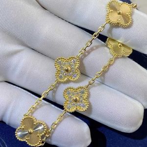 Charme de marque Van Bracelet de trèfle à quatre feuilles Lucky avec placage en or rose 18K