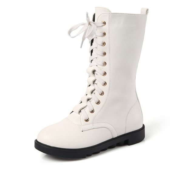 Botas de marca para niños Cachemira de invierno Cálido Cuero genuino Zapatos para niños Moda Niñas Algodón de nieve KS165 211227