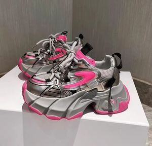 Merk Chunky Sneakers Dames Spring Fashion Platform Schoenen vrouw Koreaanse all-match dikke zool verborgen hakken sportschoenen 240516
