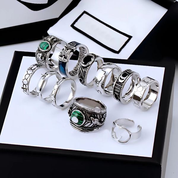 Brand Classic G Couple 18K Gold Ring Ring Designer pour hommes et femmes Titanium Steel Love Engagement Anneau de fiançailles