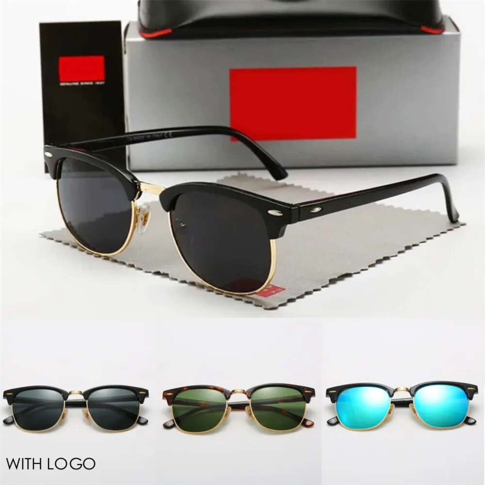Marke Klassische Mode Sonnenbrille Designer Halbrahmen Sonnenbrillen Frauen Männer polarisierte Sonnenbrillen im Freien im Freien Gläser UV400 Eyewear Nies