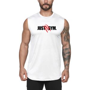 Merkkleding Katoen Mouwloze Shirts Muscle Tank Top Mannen Fitness Mens Training Singlet Bodybuilding Workout Gym Vest Heren 210421
