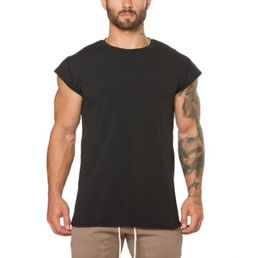 Brand Clothing Fitness T-shirt Men Fashion Extend Tshirt Tshirt Summer Gyms Short à manches Coton Bodybuilding CrossFit Tops E5736412