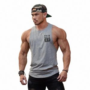 Ropa de marca para hombre, camiseta de gimnasio, camisetas sin mangas con tirantes musculares, camiseta deportiva sin mangas Y espalda, camisetas de entrenamiento para carreras, chaleco W4H1 #