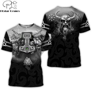 Marque vêtements Viking tatouage motif imprimer 3D t-shirt hommes t-shirt été drôle T-Shirt à manches courtes col rond hauts goutte 210629