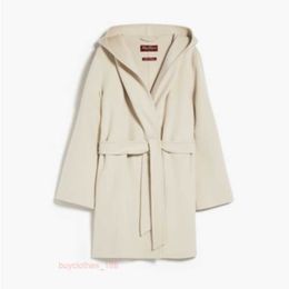 Brand Mabe Women Coat Designer Coat Maxmaras 2024 Printemps / été Nouveau produit Femme en laine Cashmere Coat