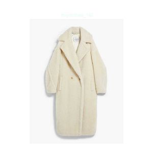 Manteau de marque Femmes manteau manteau manteau maxmaras en peluche en peluche blanche