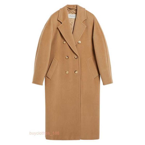 Brand Mabe Women Coat Designer Coat Maxmaras Classic Madame Series Madame Womens High End Open Finish Finition First Walk Wool Coat