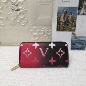 Merk Portemonnees ZIPPY PORTEMONNEE Lange M204 tas Lente in de Stad Gradiënt monogrammen Print Lederen portemonnee Vrouwen Luxe Ontwerpers Clutch tas