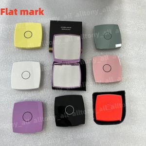 Brand Compact Mirrors Fashion Folding Velvet dust bag mirror with gift box Portable magnifying makeup mirror 7 colors