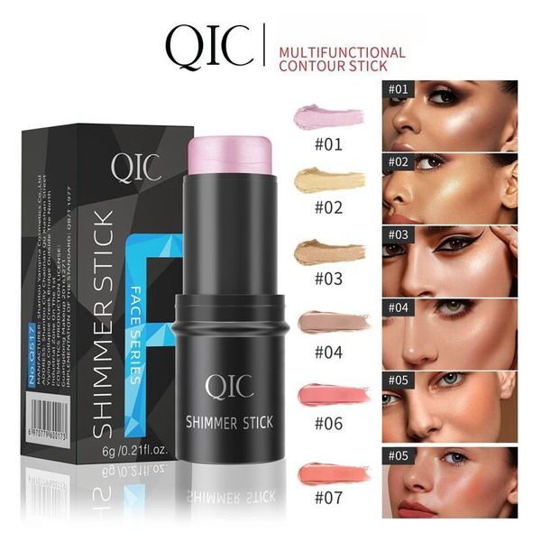 Marca Corrector Stick Highlighter Pen Modifica la cara Resalte Stick Estéreo Corrector Contorno Bronceador Sombra Blush Stick Maquillaje