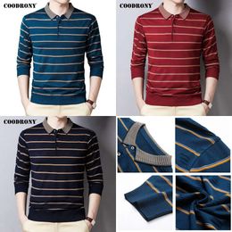 Brand Coodrony Sweater Fashion Striped Casual Tull Homme Autumn hiver Hiver Soft Trickeswear Cotton Pullover Men Vêtements C1126 201123