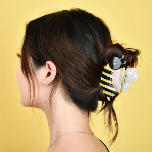 Merkontwerp bijen haarklauw handgemaakte haarclip acetaat klauw clip meisjes scrunchies hoogwaardige haaraccessoires set