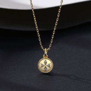 Merkontwerp Luxe S925 Silver Shiny Zirkoon hangdoek ketting Dames sieraden mode vergulde 18k gouden delicate kraag ketting ketting accessoires cadeau