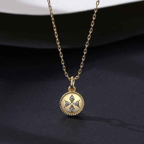 Brand Design Luxury S925 Silver Shiny Zircon Pendant Collier Femme Jewelry Fashion plaqu￩ 18k Gold Disdicate Collier Collier Collier Collier Gift