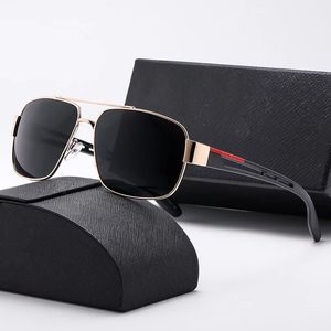Merkontwerp Luxe zonnebril voor heren 9 kleuren brillen Mode Klassieke UV400 Hoge kwaliteit Zomer Outdoor zonnebril Rijden Strand Vrije tijd