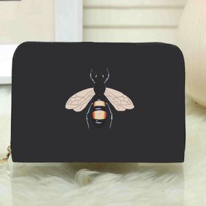 Marque conception imprimée Tiger Head Long Wallet Letter Multi-carte Coin Purse Multifinectional Wallet Luxury Designer Bee Ladies Clutc 244o