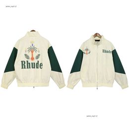 Diseño de marca Rhude Men Jackets Spring Summer Manga larga Caqueta masculina Us Size S-XL Rhude Jacket 0EC7