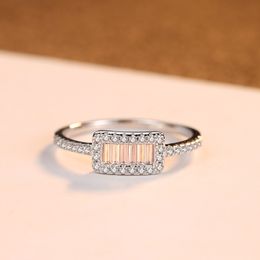 Bague en Zircon Super étincelant pour femmes, Design de marque, mode de luxe, une rangée de diamants, bague en argent s925, charme féminin, bague exquise, fête de mariage, bijoux haut de gamme, cadeau