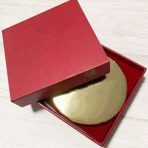 Miroir de maquillage rond de marque conçu, portable, pliable, pour femmes, cadeau classique pour amis, avec boîte cadeau à main, G214