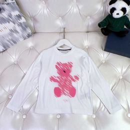 merk designer babykleding mode trui voor jongens meisje Maat 100-150 CM Rode cartoon dierenprint T-shirt met lange mouwen kindersweatshirts Aug25