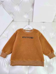 Sudadera con capucha de diseñador de marca para bebé, suéter de otoño con cuello redondo para niños, talla 100-140, chaqueta de Cachemira de cordero para niños, jersey para niñas, 25 de noviembre