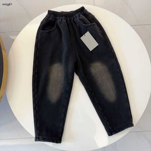 Marque designer bébé jeans automne haute qualité denim enfants pantalons taille 120-160 peluche isolation conception enfants pantalons Nov25
