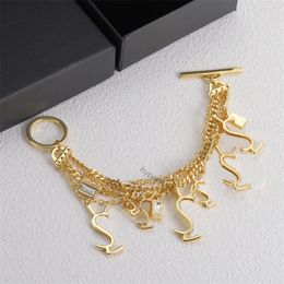 Merk Designer Armband Diamanten Armbanden Voor Dames Mannen Gouden Brief Charme Ketting Armband Luxe Sieraden Pulsera