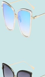 Gafas de sol Cateye de marca Gafas Vintage Metal Gafas para retro Mirror Lunette de Soleil Femme UV4006597173