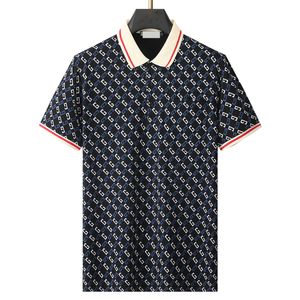 Marque Designer classique couleur unie affaires hommes POLO haut jouer mode père chemise vêtements Anime T-Shirt 189