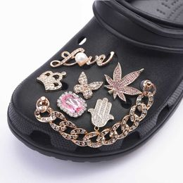 Diseñador de la marca Croc Charms Accesorios Bling Rhinestone Girl Gift para Zuecos Decoración de zapatos