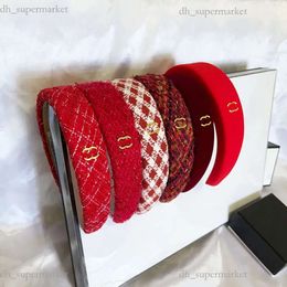 Diseñador de marca Letras dobles Impreso Arco iris Diadema Clásico Simple Retro Mujeres canal Aro para el cabello Toque de lujo Turbante Accesorios para la cabeza