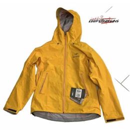 Merkontwerper Borduurde Spring Jackets Lt Raincoat heren Xledziza Yellow Gloednieuw met label JQ6E