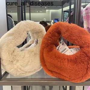 Merk designer faux fur tote handtassen voor dames winter shopper dames schoudertas pluche vrouwelijke top handvat nieuwe 2024 luxe