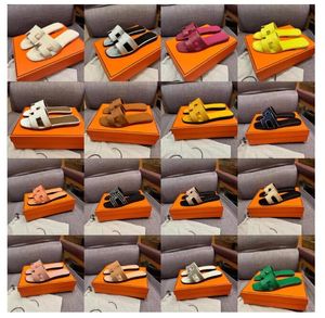 Diseñador de marca Sandalias genuinas de tacón de cuero de cuero, zapatillas de moda, sandalias casuales, zapatillas de vacaciones de ocio al aire libre de verano, zapatillas de playa