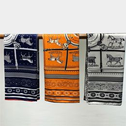 Écharpe cadeau de créateur de marque haute 100% foulards en soie pour femme design de luxe taille 90x90cm pas de boîte foulards d'été