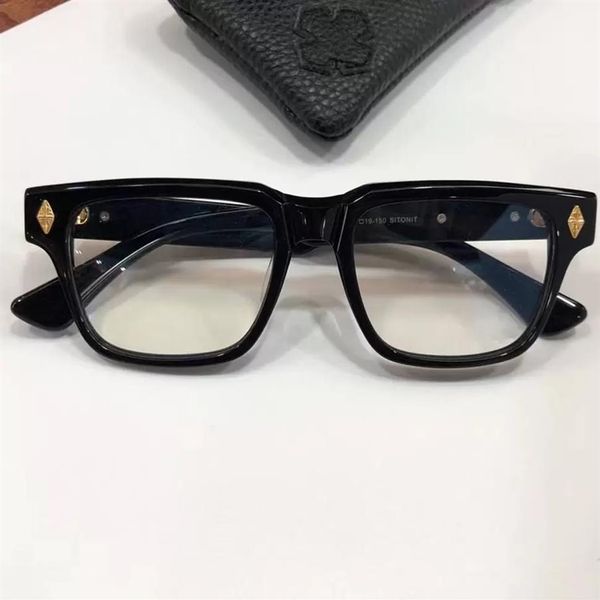 Gafas de diseñador de marca Marco de gafas Moda Retro Cuadrado Anteojos ópticos para hombres Mujeres Gafas de miopía gruesas Marcos Buena calidad257L