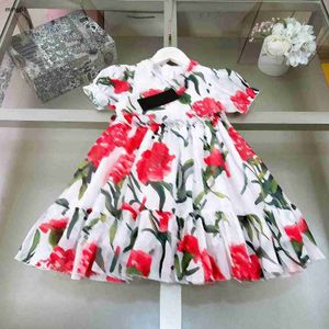 Marque designer enfants vêtements filles robes bébé jupe dentelle robe de princesse taille 90-150 CM tissu de coton en soie simulée robe enfant 24Mar