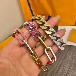 Merk designer gelanceerd armband ontwerp modieuze kleurrijke ketting ketting letters voor mannen en vrouwen festival geschenken met doos