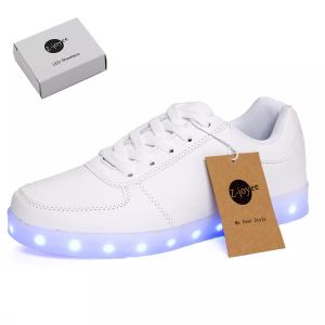 Merkontwerper geleide lichtschoenen mode-sneaker voor mannen vrouwen kinderen kind jongensmeisjes slip-on met 11 kleurenmodi