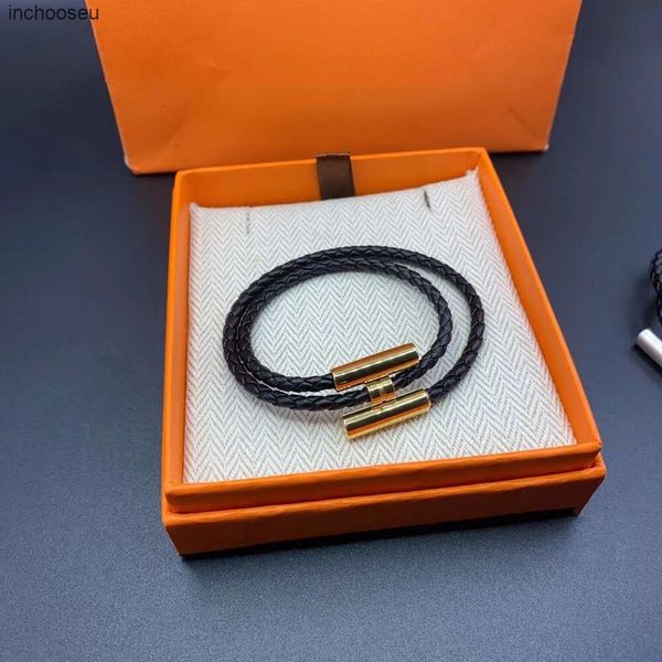 Marque Designer Lettre Bracelet En Cuir Bracelet Chaîne En Cuir 18k Hommes Femmes Couple Bracelet avec boîte A1 Meilleure qualité