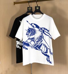 Camiseta para hombres de marca Tamiseta de alta calidad con camisetas para hombres y mujeres Camisetas de caballos de lujo de lujo Camiseta de algodón de algodón puro