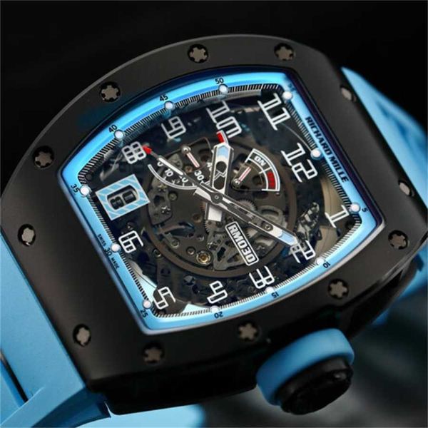 Diseñador de marca Reloj para hombre Moda Mecánico Automático Reloj de lujo Correa de cuero Diamante Movimiento de alta tecnología Reloj Caja de acero inoxidable Reloj Regalo del día del padre HV76