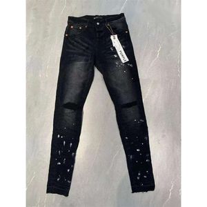 Merkontwerper heren denimbroek mode broek recht ontwerp retro streetwear casual joggingbroek paarse jeans