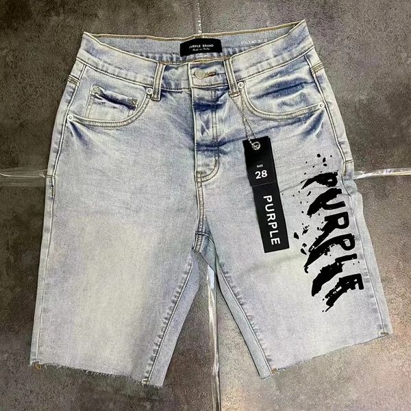 Brand Designer Mens Jeans Shorts Hip Hop Hop Casual Short Knee Lenght Jean Vêtements 29-40 Taille Shorts de haute qualité Denim régulier