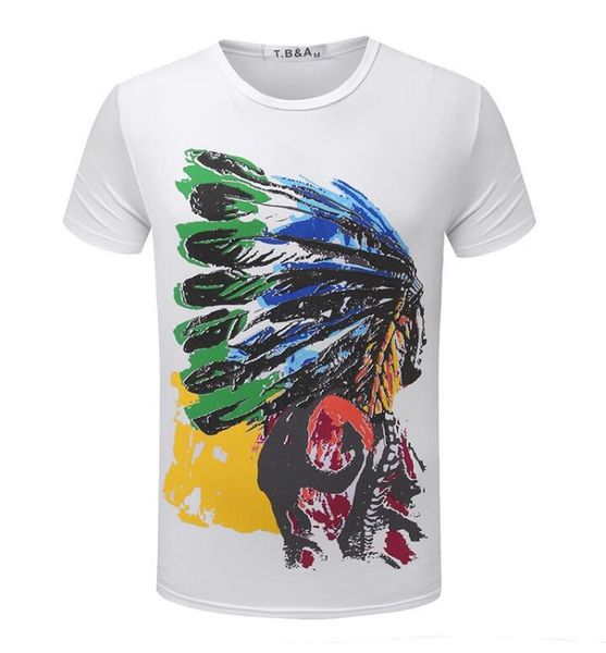 Marque Designer-Mens T-shirts Marque Nouveaux Indiens Impression Chemise D'été Mâle Tops T-shirts Casual T-shirts Pour Homme